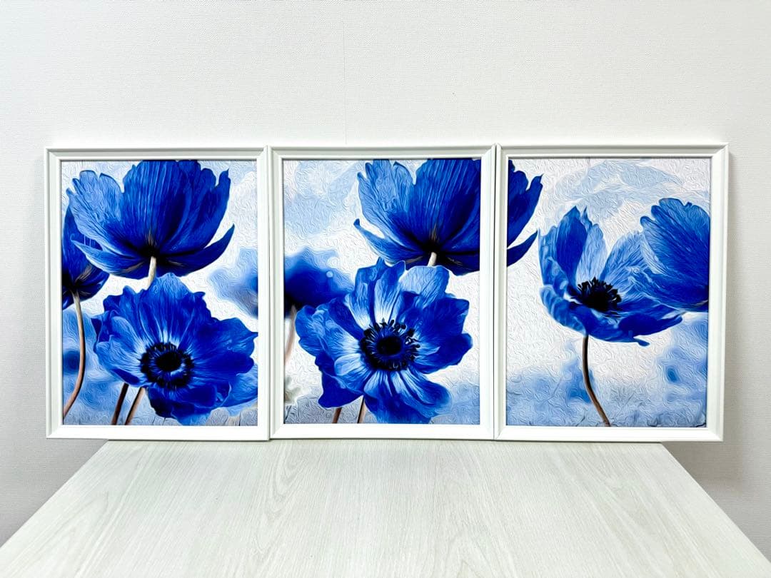 No.227フレーム付きキャンバスアート　インテリア　花の絵画　アートポスター