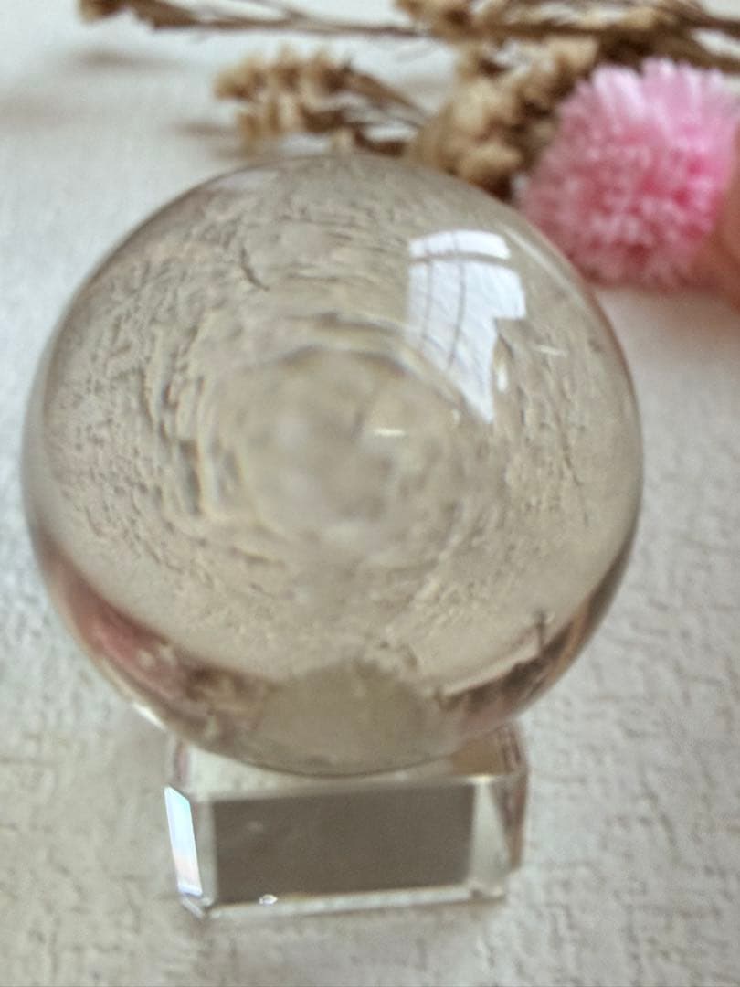 希少★澄み切ったスフィア！！コロンビア産 レムリアンシードクリスタル　Φ64