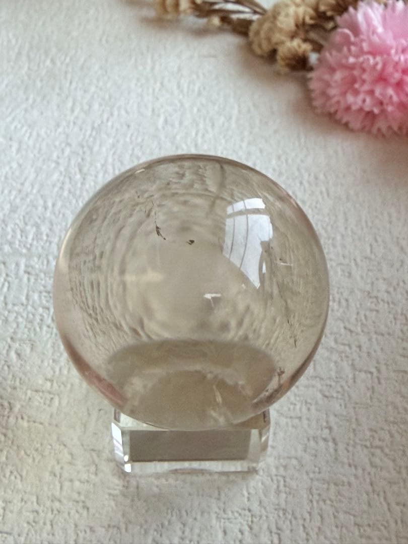 希少★澄み切ったスフィア！！コロンビア産 レムリアンシードクリスタル　Φ64