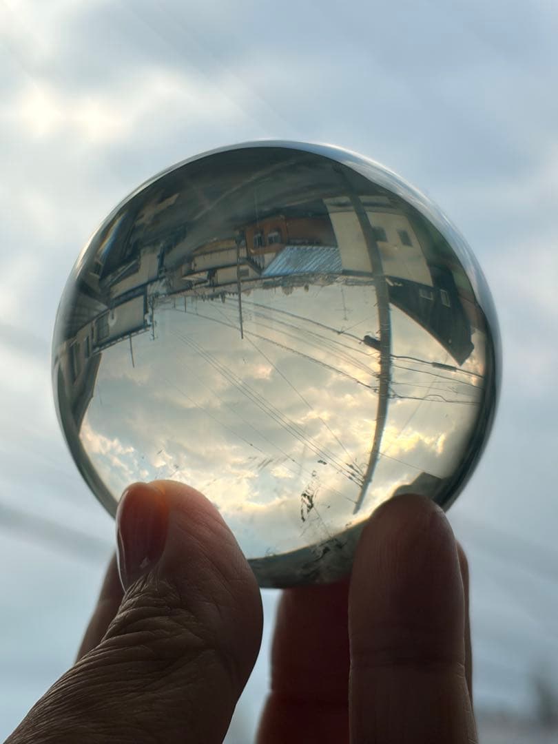 希少★澄み切ったスフィア！！コロンビア産 レムリアンシードクリスタル　Φ64