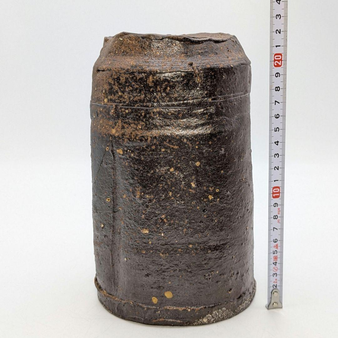 【水漏れあり】森一洋 備前焼 花入 花器 フラワーベース 置物 インテリア 花瓶