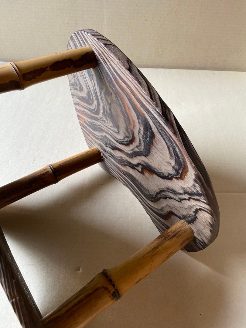 焼杉棚　飾り棚　飾り台　二段　置き台　茶道具