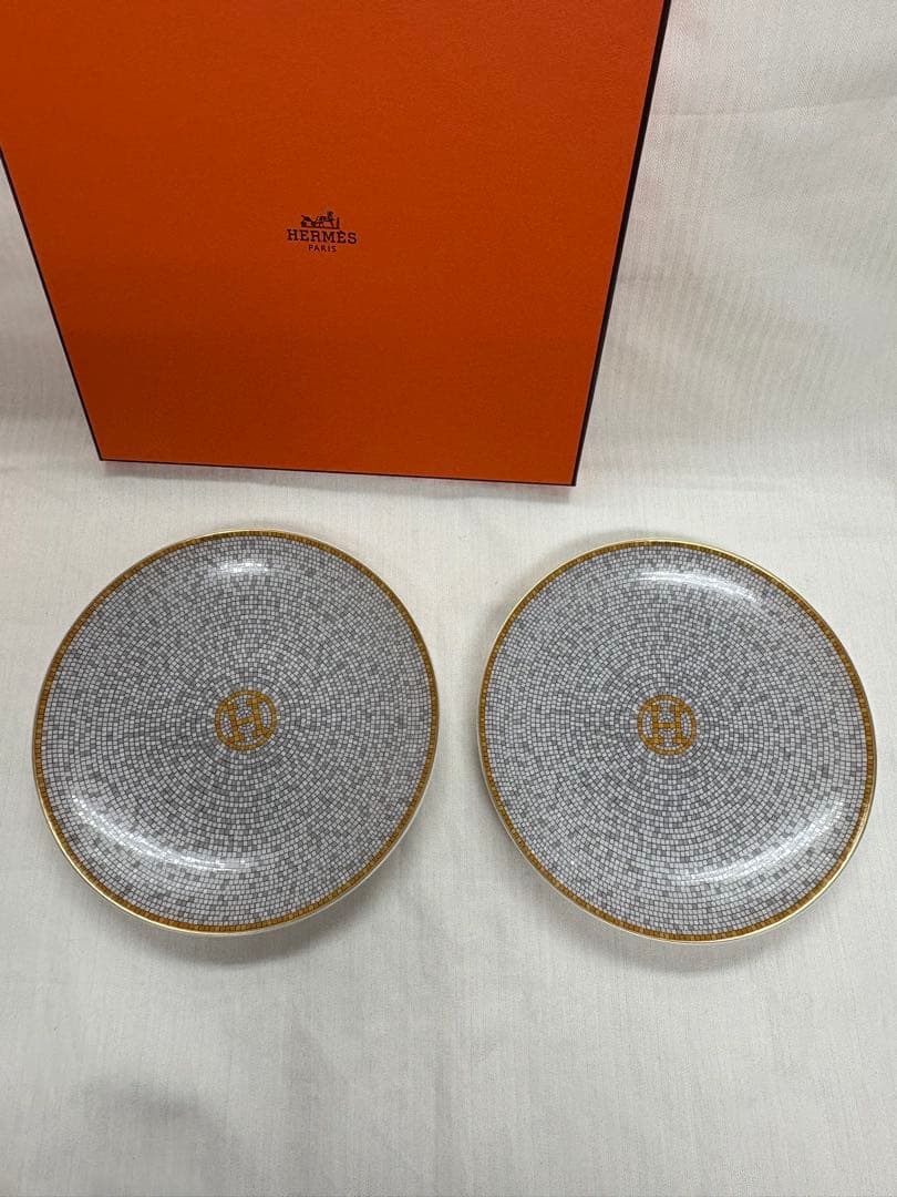 【未使用】HERMES モザイク24 プレート　2枚セット