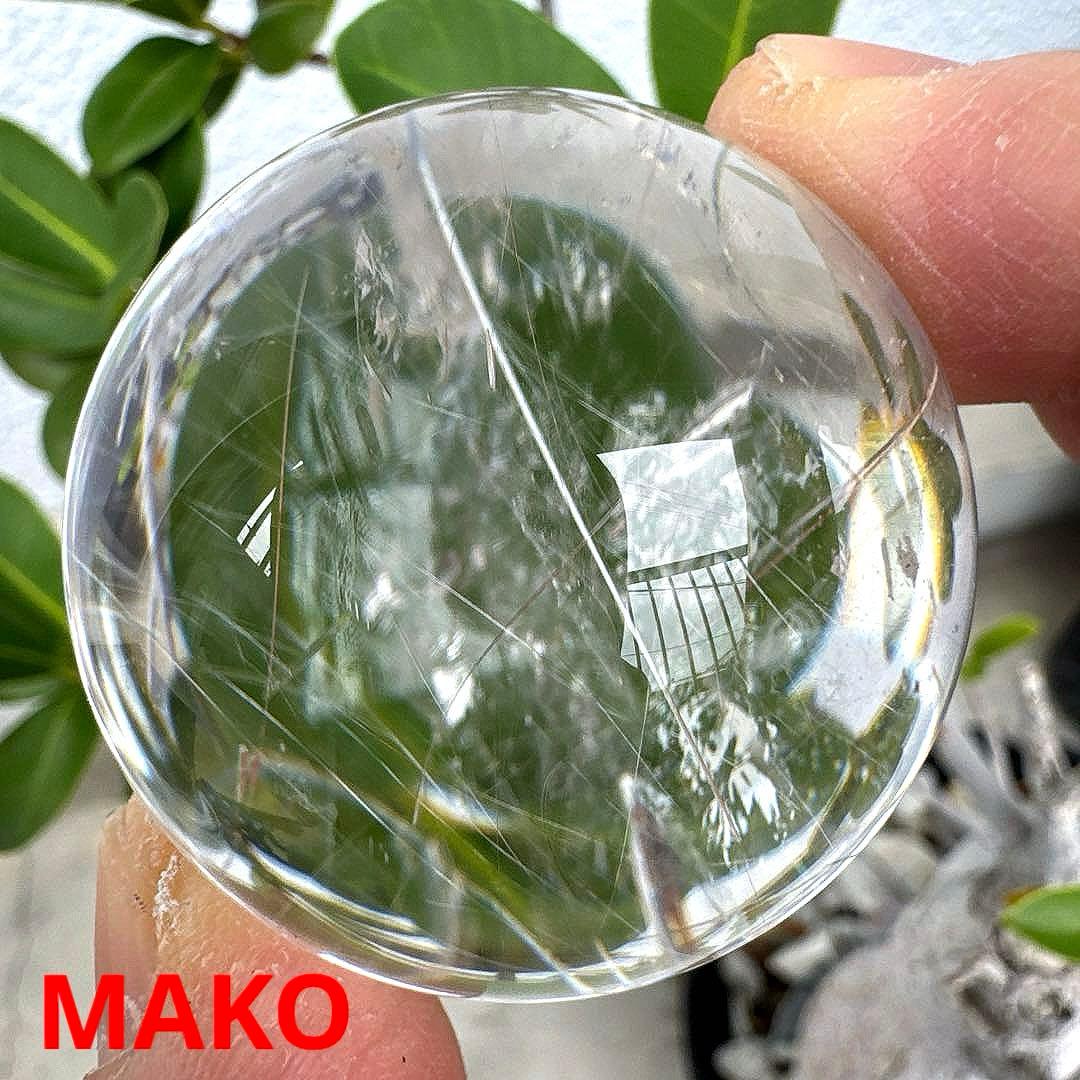 M1828☆ルチルクォーツ丸玉44mm 111g☆天然石　原石