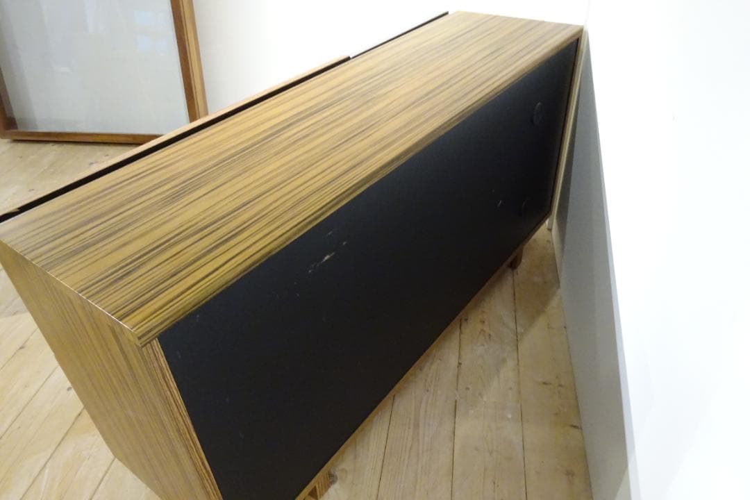 ボニー柾目突板　（黒檀）　AVボード　テレビボード　サイドボード　キャビネット