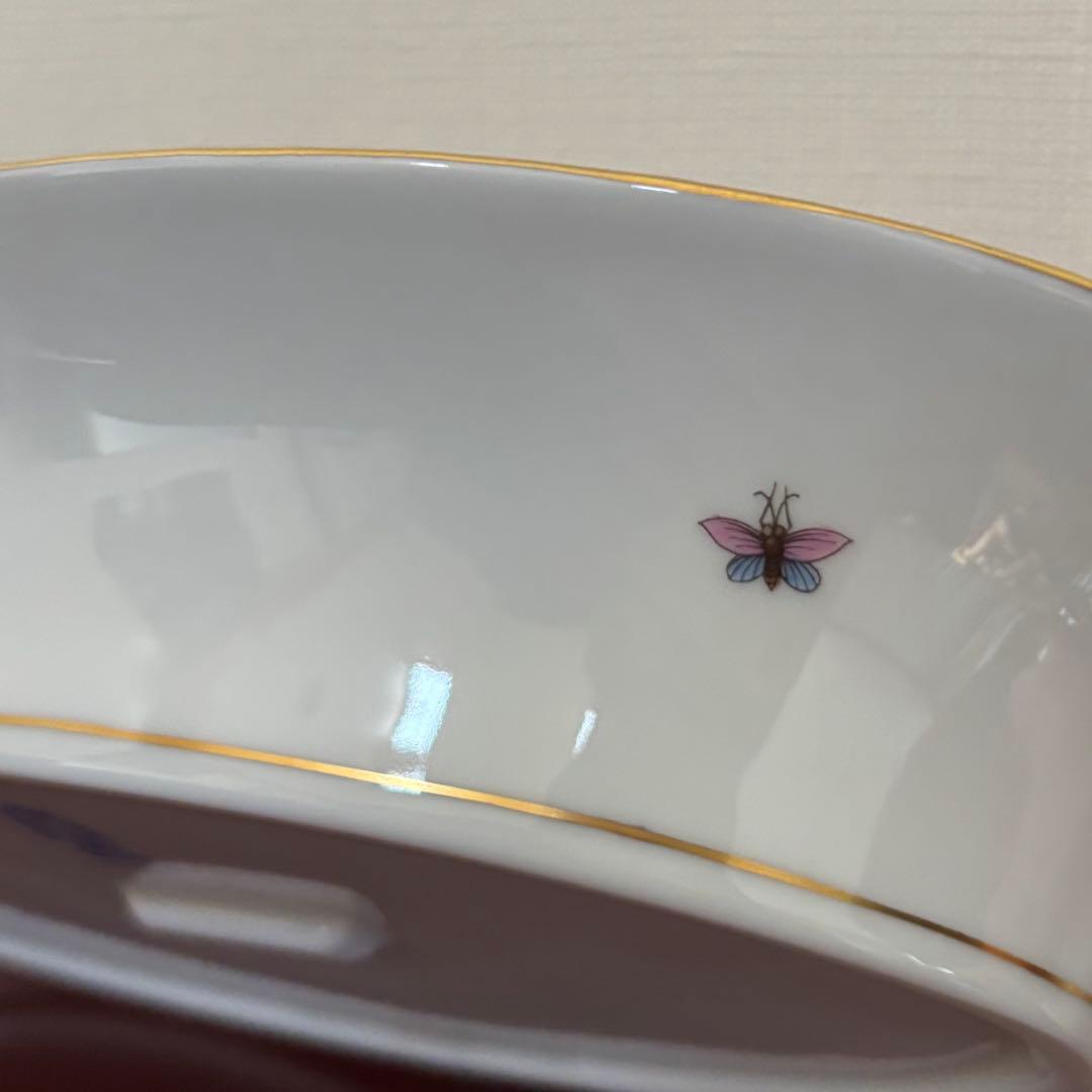 【欠け有り】ヘレンド ロスチャイルドバード 取っ手付きトレイ