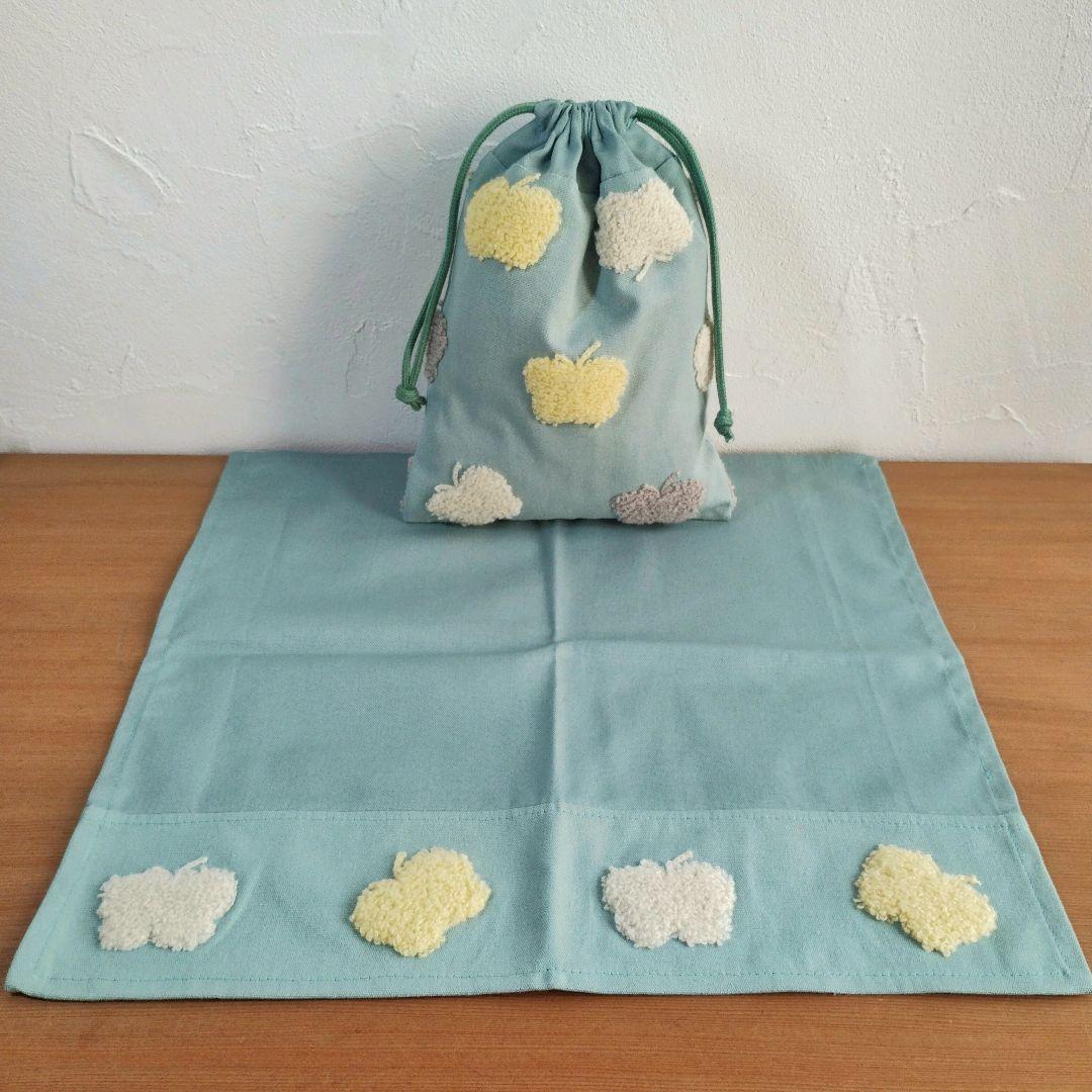 ちょうちょ刺繍の入学セット　4点