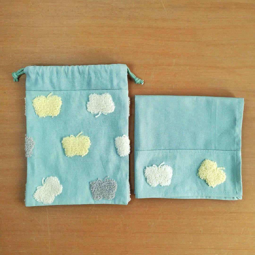 ちょうちょ刺繍の入学セット　4点