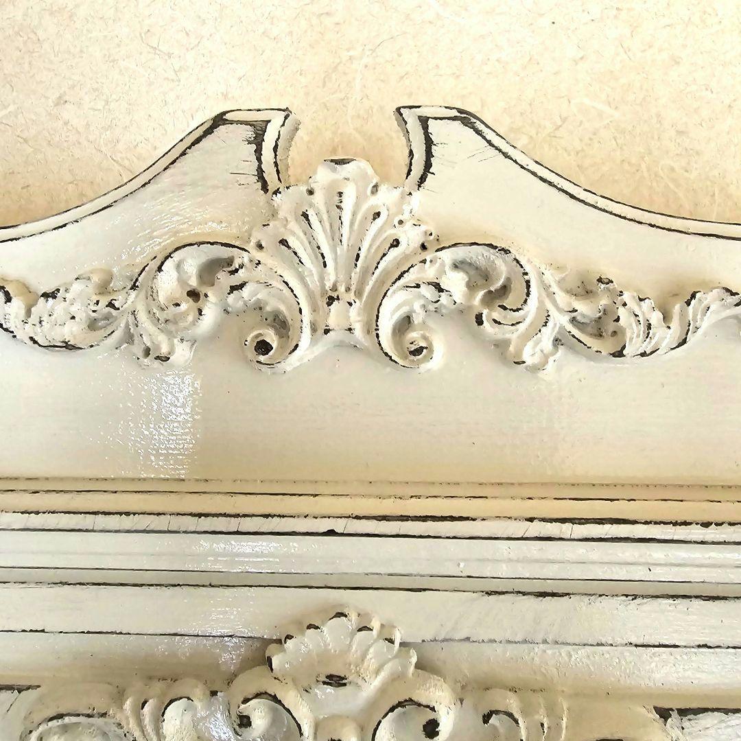 りん　フレンチアンティークシャビー壁掛けシェルフワイド800　モール