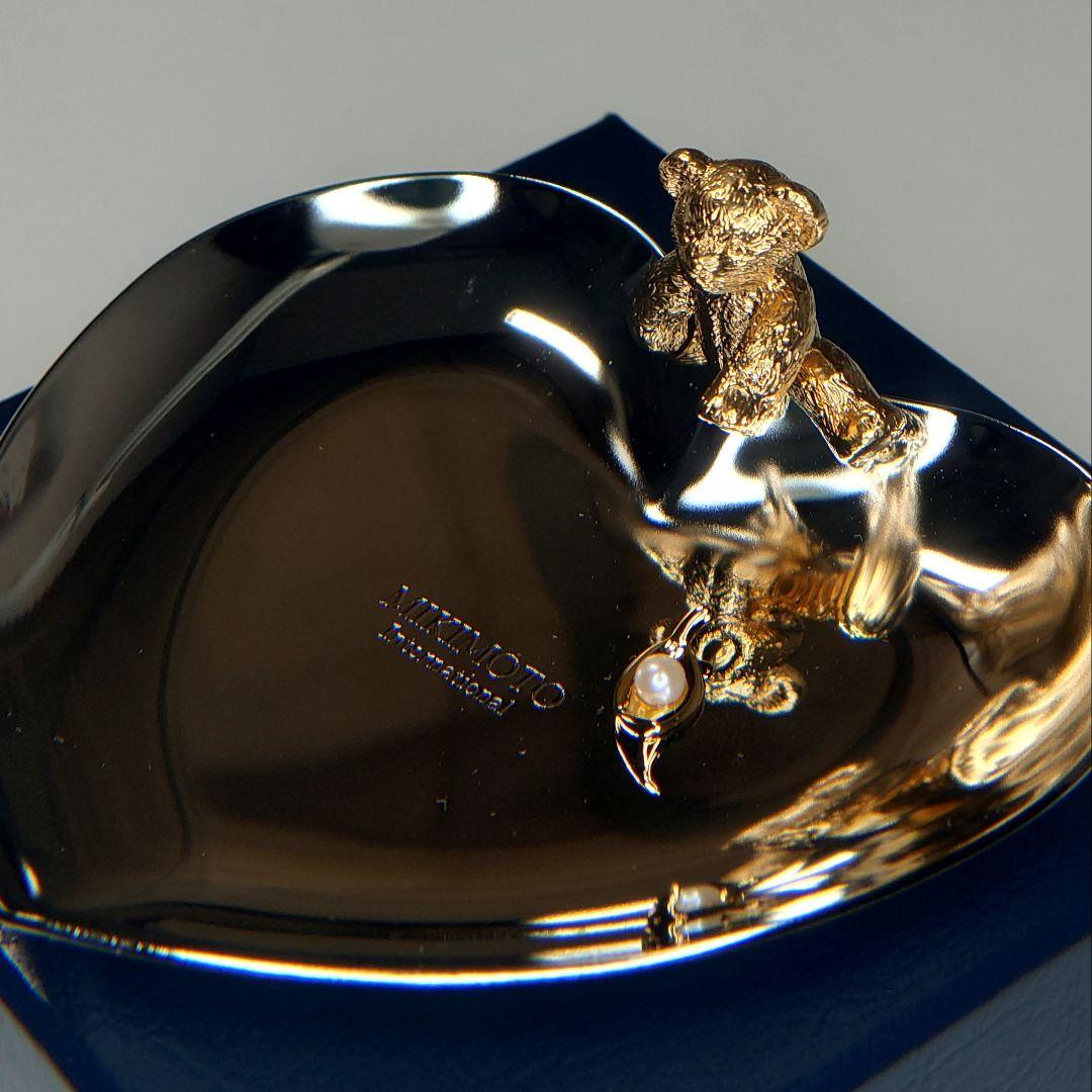 【 未使用 】MIKIMOTO ハート型ジュエリートレイ 天然真珠付き