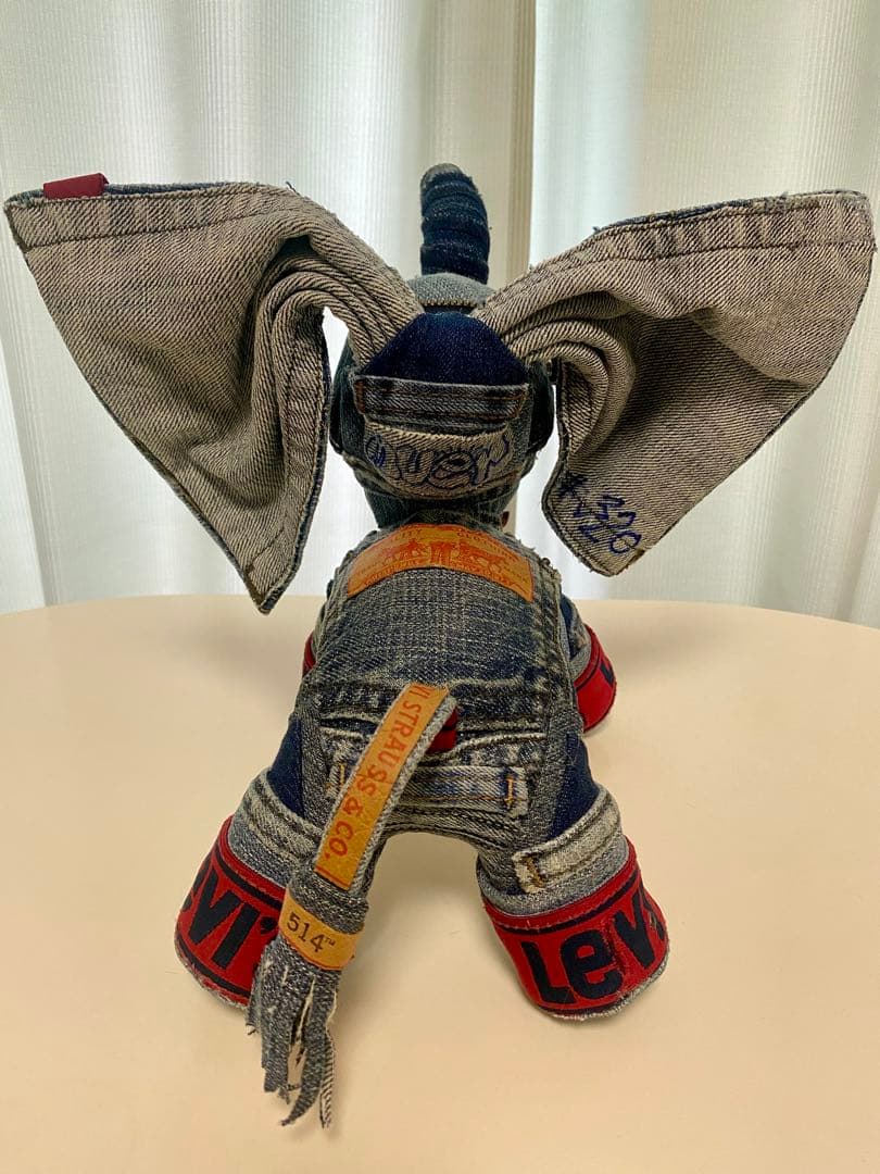 オリジナル⭐︎一点物　ハンドメイドのデニム象