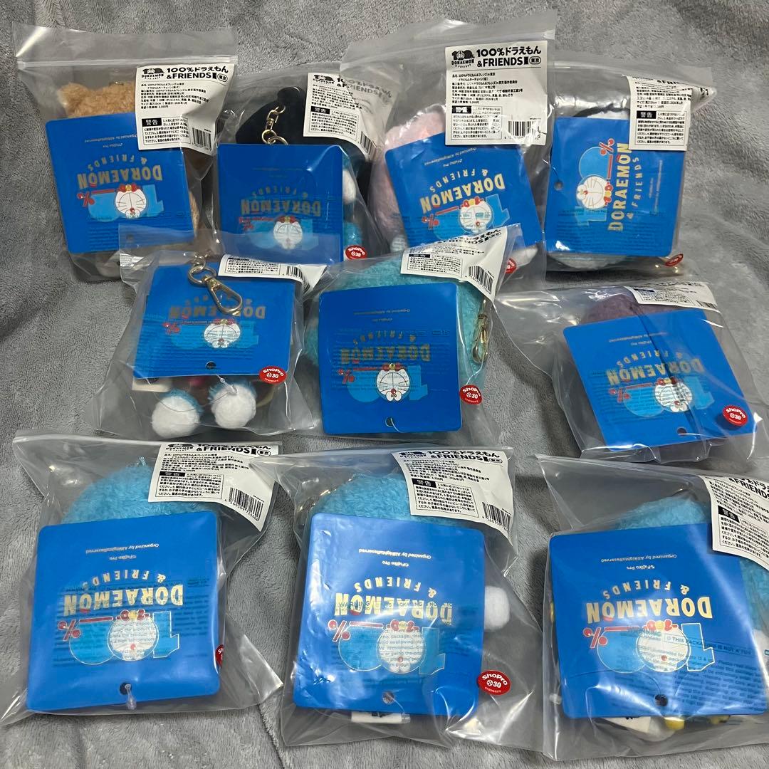 10種セット ドラえもんキーチェーン　100% ドラえもん　フレンズ展　さくら
