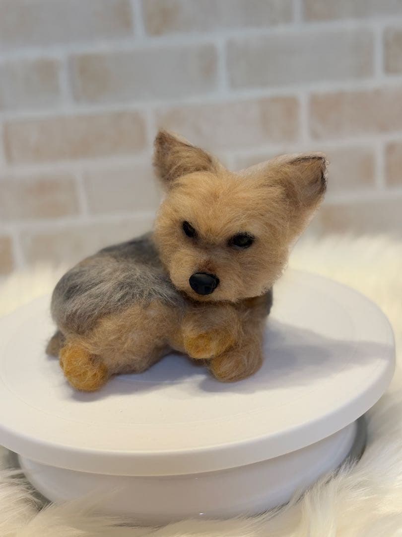 ヨークシャテリア　羊毛フェルト　momoichgo ヨーキー