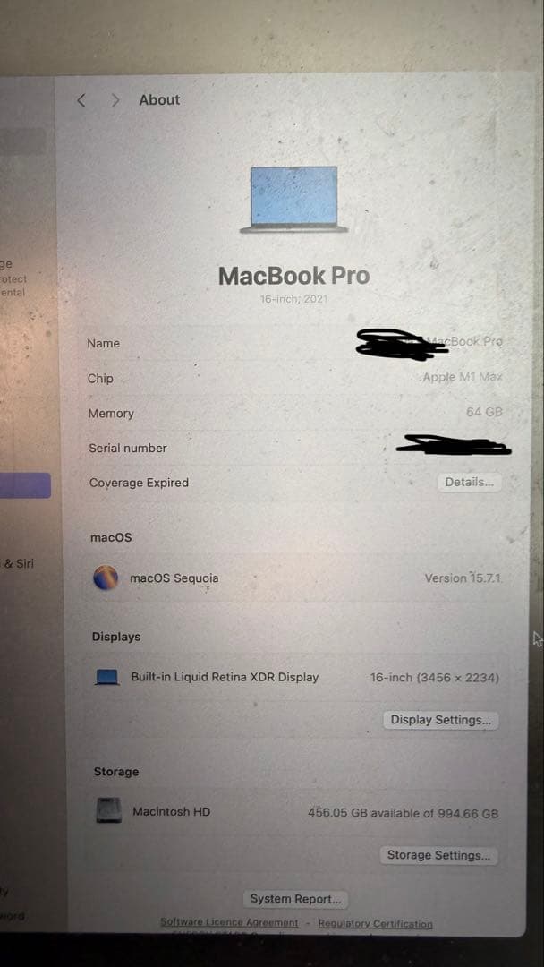 MacBook本体 Apple MacBook Pro 16 inch M1 Max