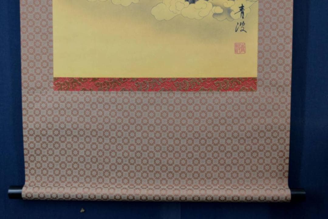 【複製】青波/十三佛図/十三仏図/仏事掛/工芸品/掛軸/名家伝来/AA-334