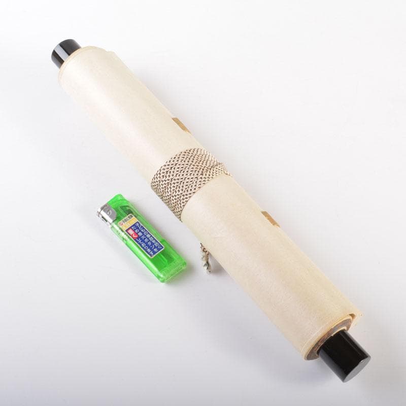 掛軸　前大徳　雪尾要道筆 「眉毛横眼上」　寿老人図　共箱　C　6885A