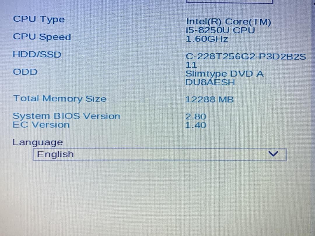 東芝dynabook B65/DN 第8世代 i5-8250U/12G/256G