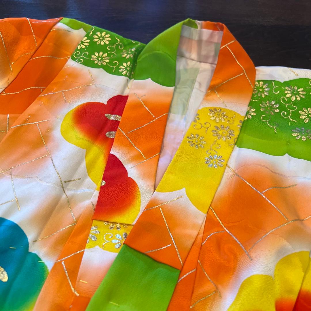 アンティーク 七五三 セット 110〜120 七歳 ハイカラ 梅 作り帯 全小物