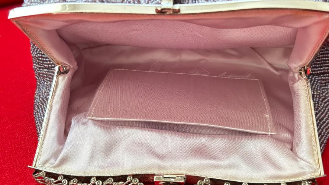 【未使用】和装ビーズ編みバッグ