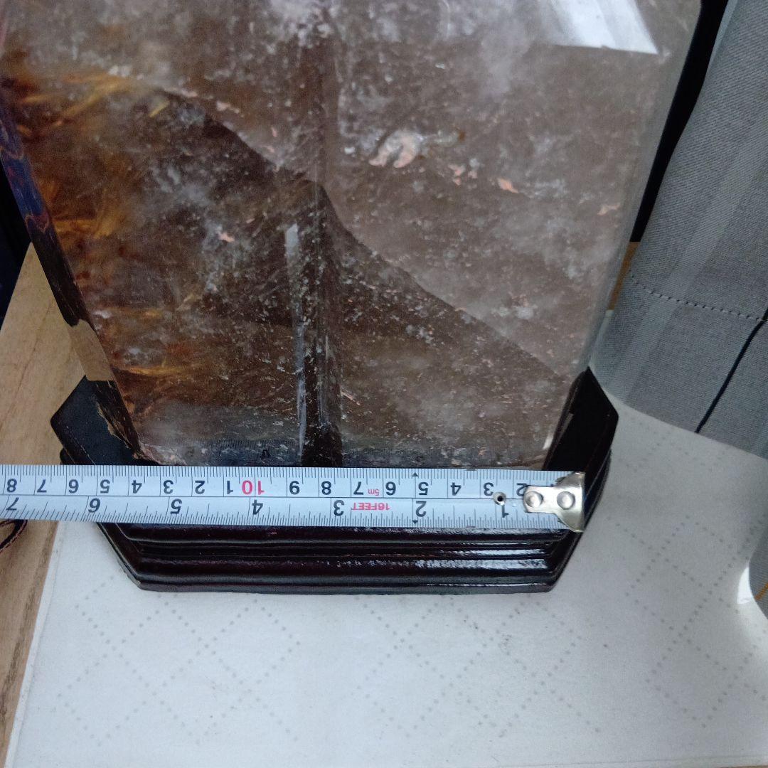 ゴールドルチル 水晶　原石　天然石　台座＋さざれ付き