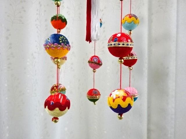 【期間限定値下げ】柳川さげもん 吊るし飾り 木目込み鞠 ハンドメイド ひな祭り