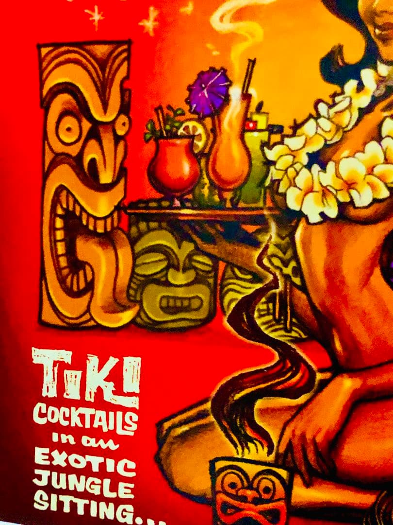 ロッキンジェリービーン　Tiki＊ハワイアン＊アートA4額装品