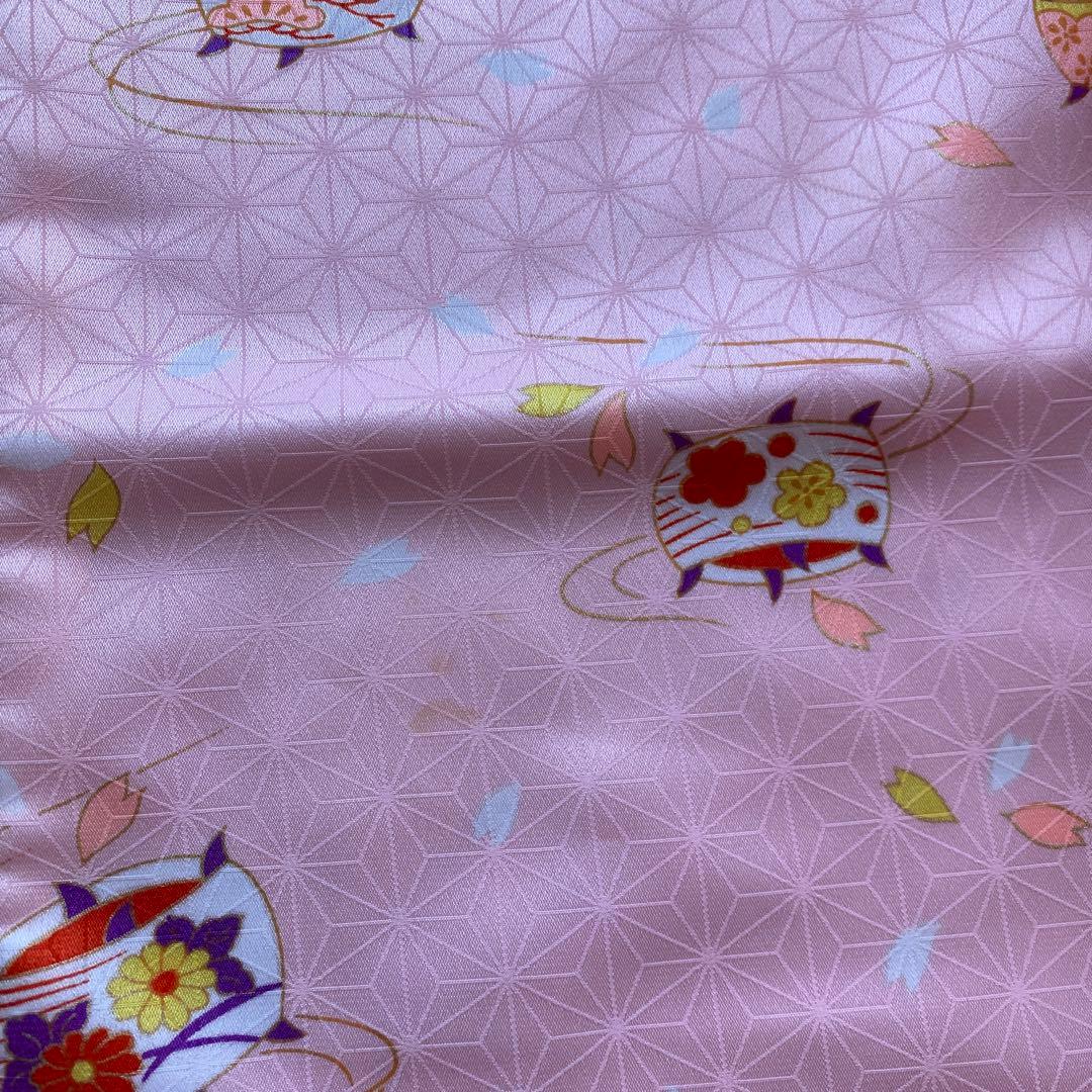 七五三 3歳 女の子 子供 着物 被布 セット　古典　レトロ　ピンク