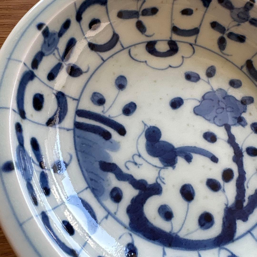 ZOA-JAPAN プライムシリーズ　染付梅鳥文　芙蓉手文　4.5寸皿　2客