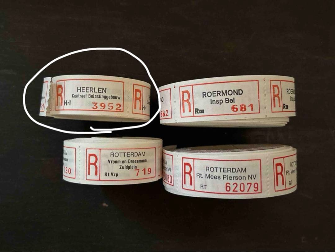 オランダ : Registered mail labels : HEERLEN