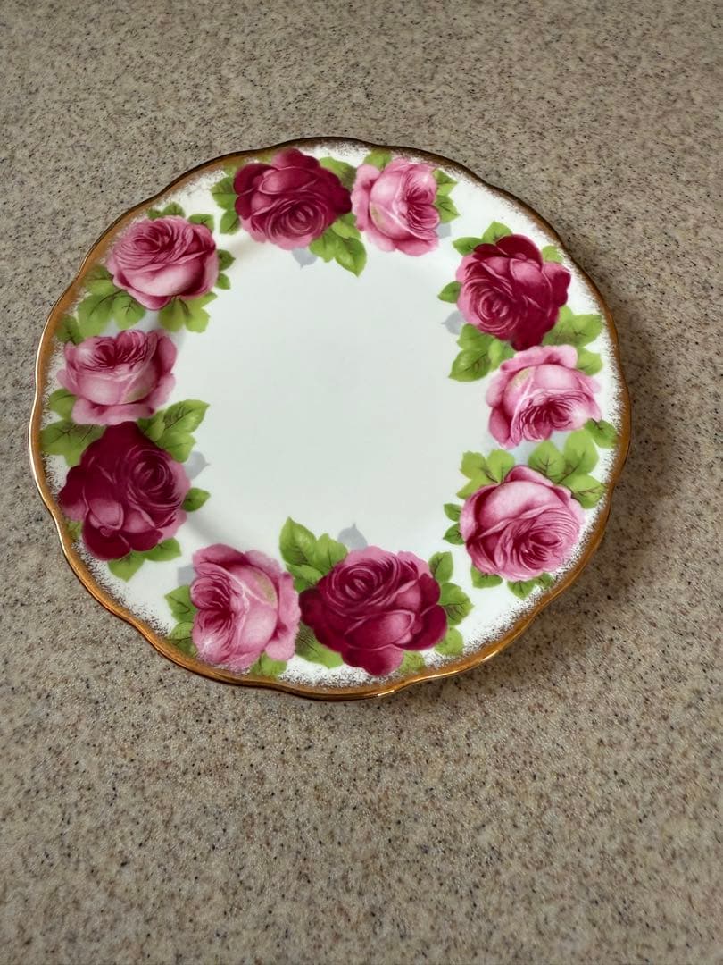   オールドイングリッシュローズプレート 2枚セット