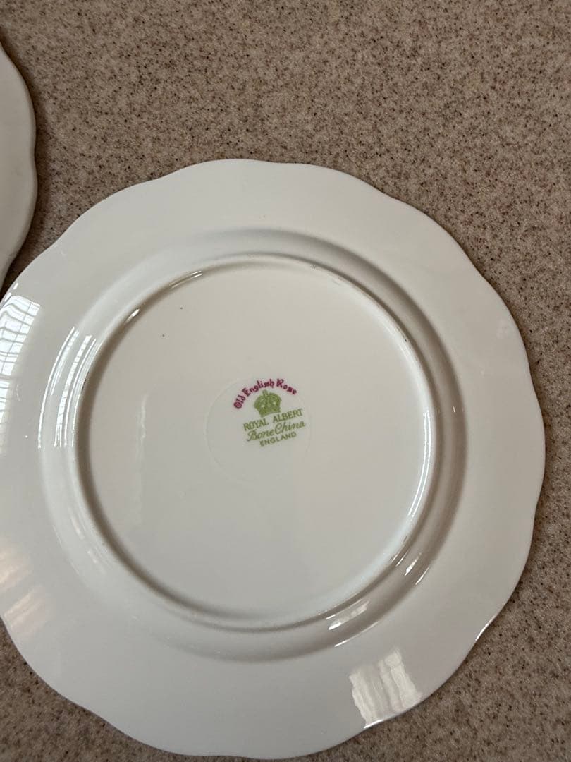   オールドイングリッシュローズプレート 2枚セット