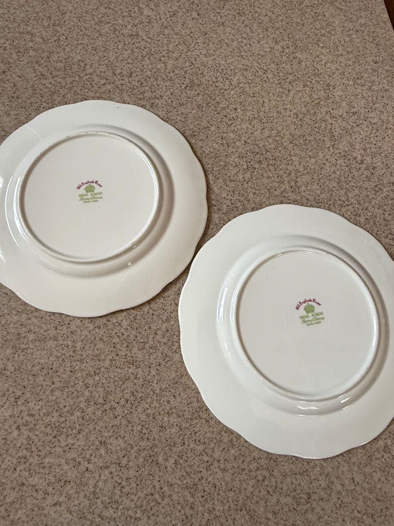   オールドイングリッシュローズプレート 2枚セット