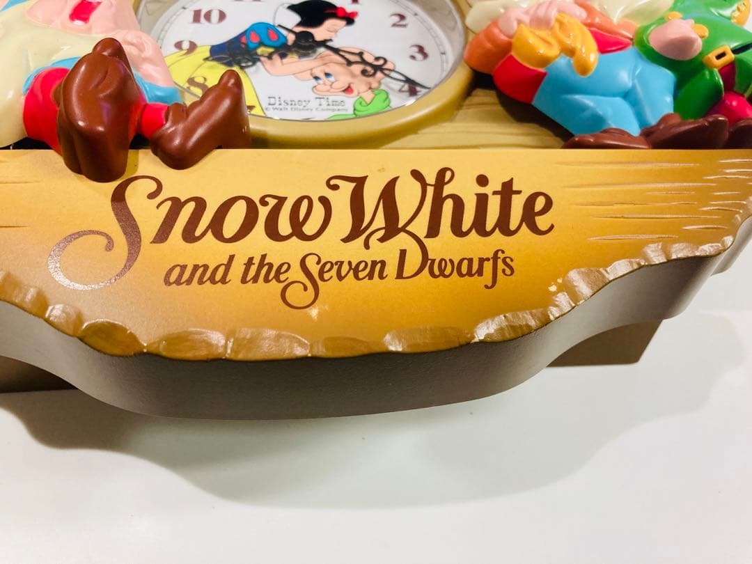 【レア】ディズニータイム 掛け時計 七人のこびと白雪姫 壁掛け 振り子 時計