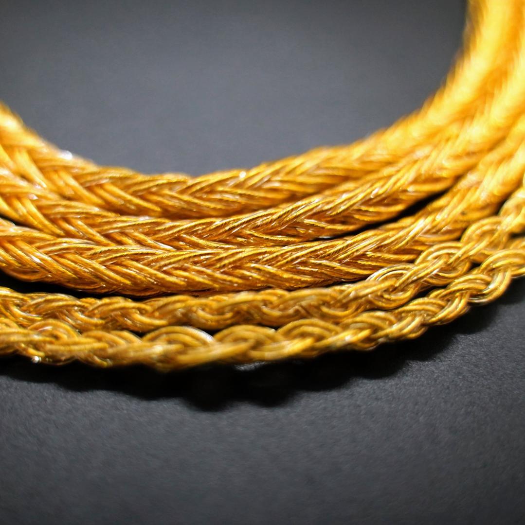 超高評価!最高スペック16芯 超希少金メッキケーブル 膨張式mmcx/4.4mm