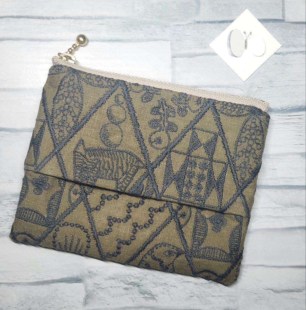 ●くま●ミナペルホネン✲︎ポケットティッシュポーチ✲︎symphony