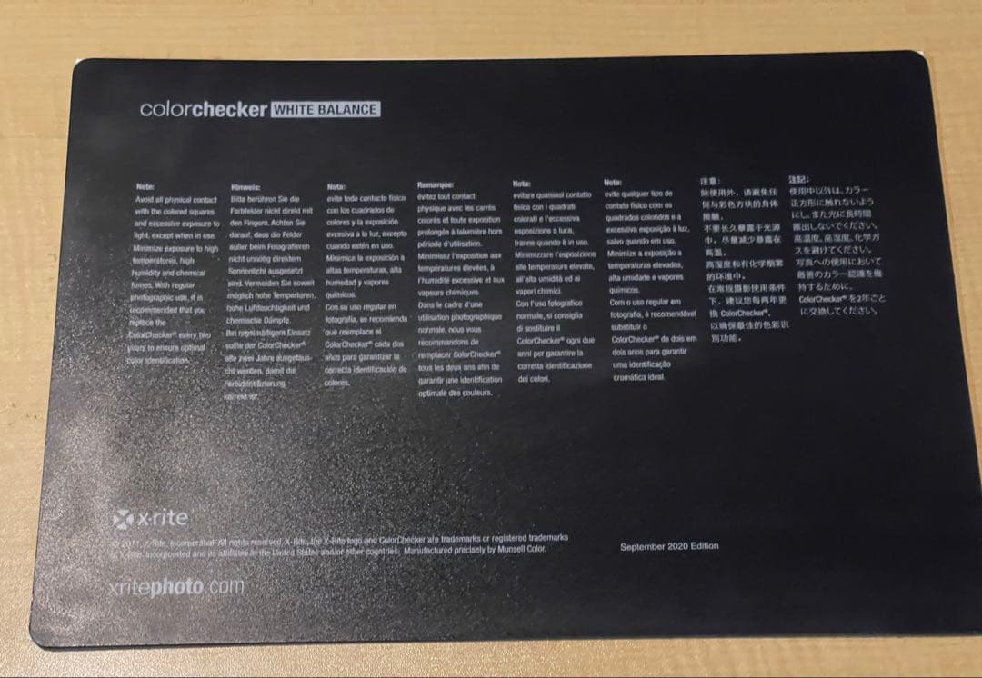 その他 Colorchecker | white balance