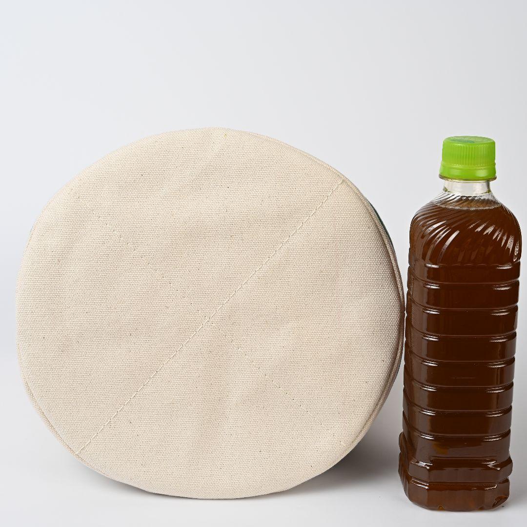 [おかばのゆめ]8号/11号×倉敷帆布×8番糸 丸底トートバッグM