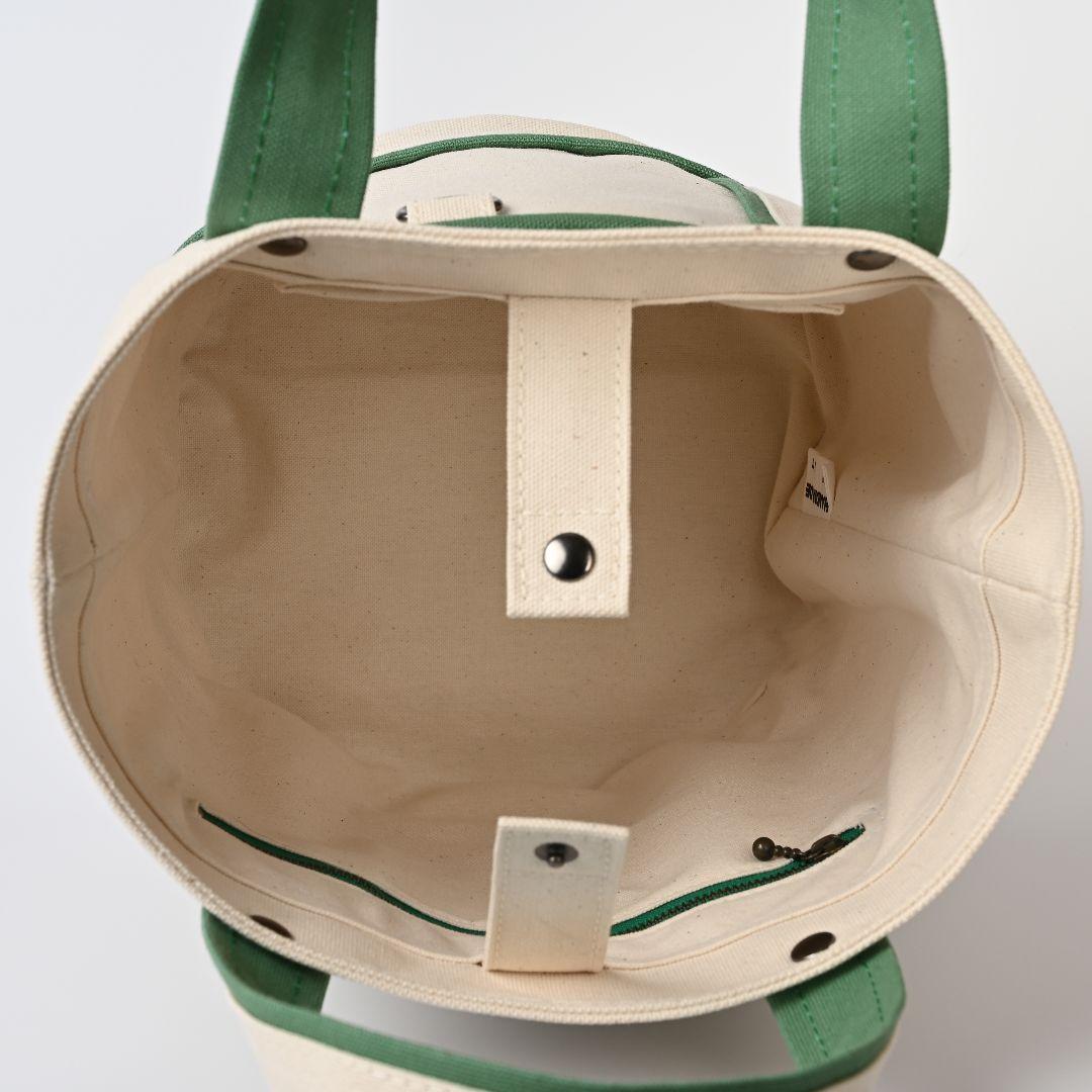 [おかばのゆめ]8号/11号×倉敷帆布×8番糸 丸底トートバッグM