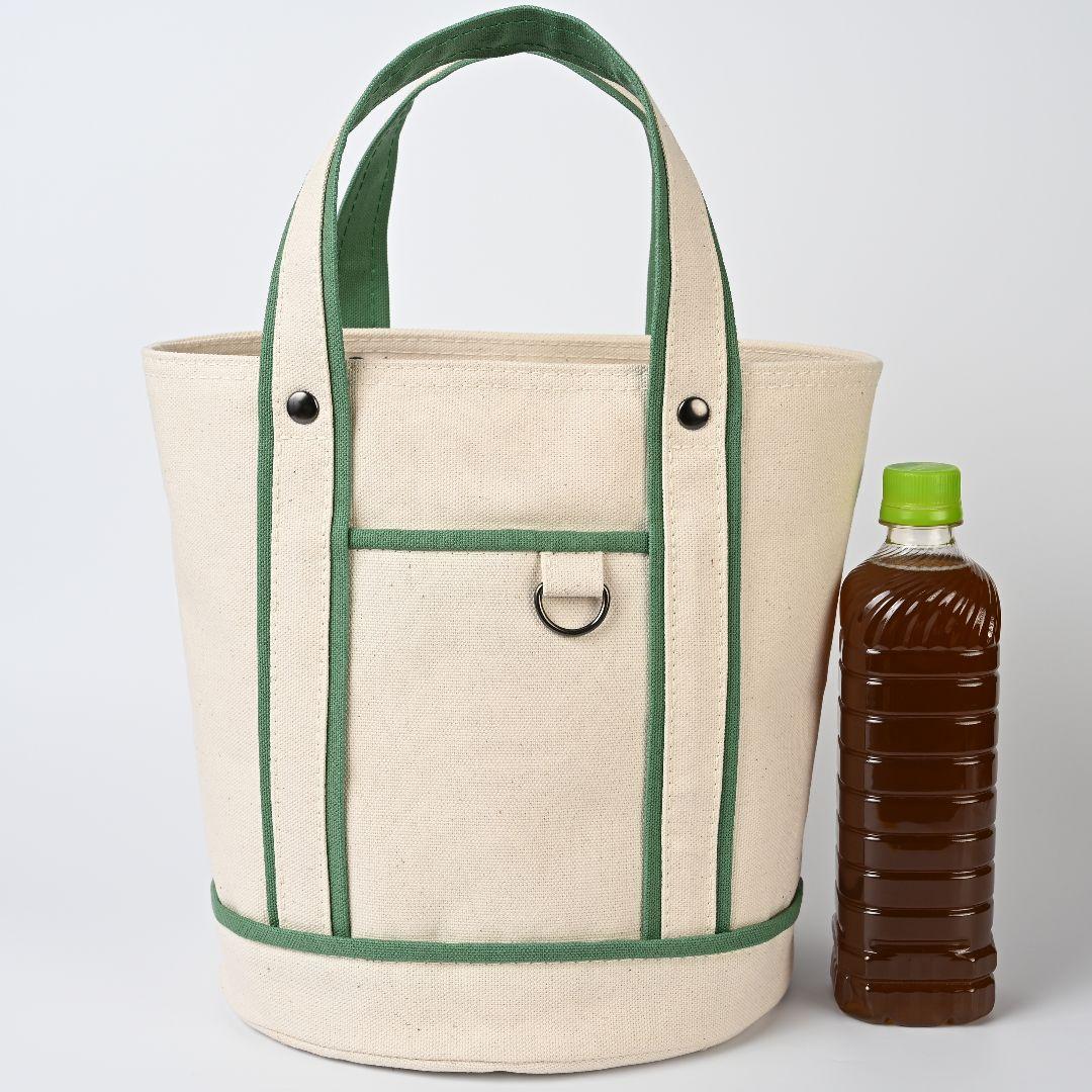 [おかばのゆめ]8号/11号×倉敷帆布×8番糸 丸底トートバッグM