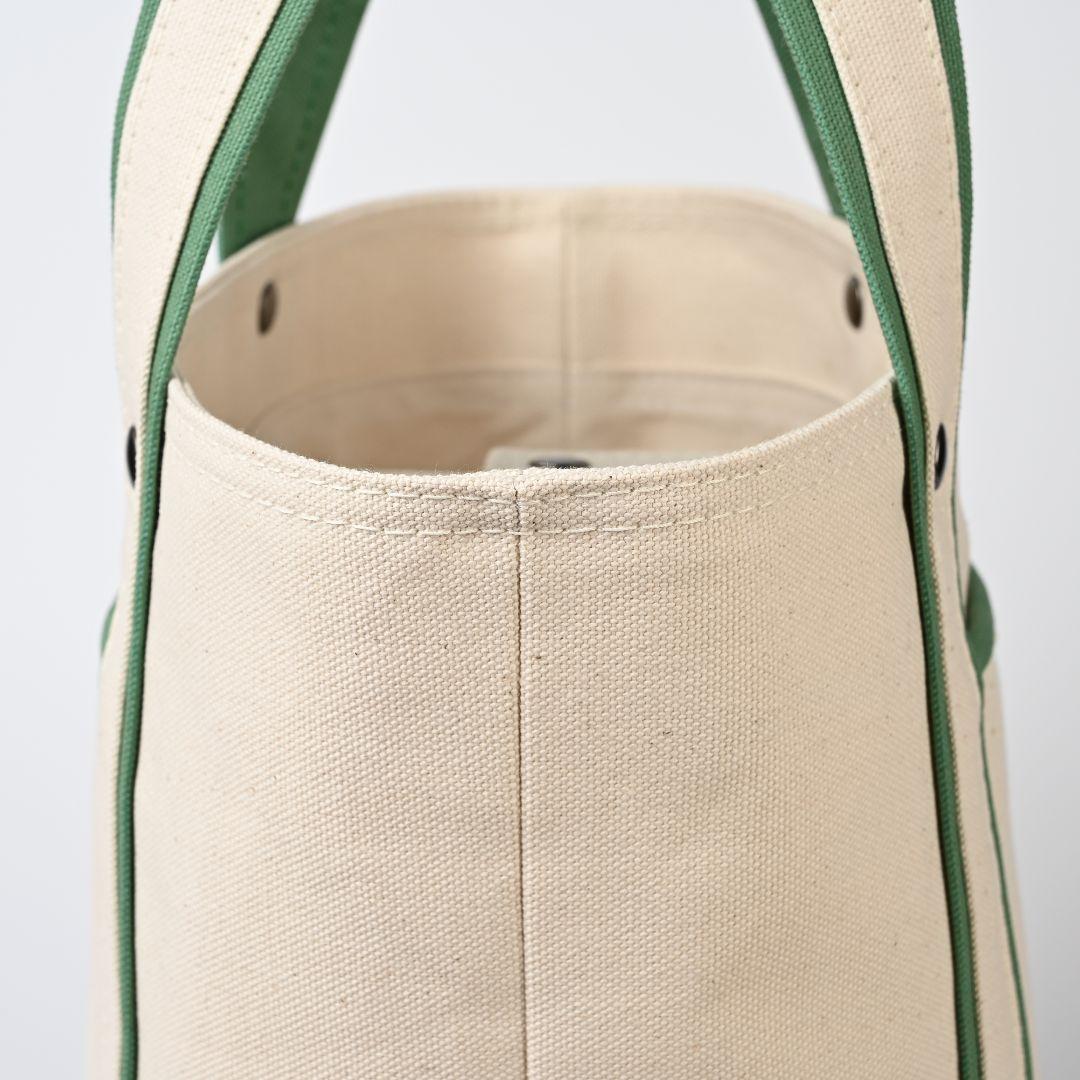 [おかばのゆめ]8号/11号×倉敷帆布×8番糸 丸底トートバッグM