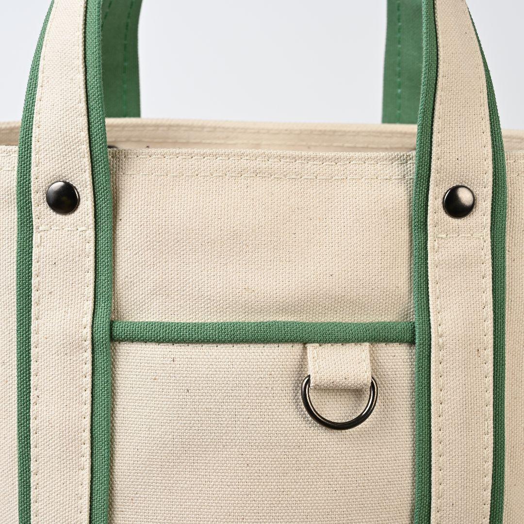 [おかばのゆめ]8号/11号×倉敷帆布×8番糸 丸底トートバッグM