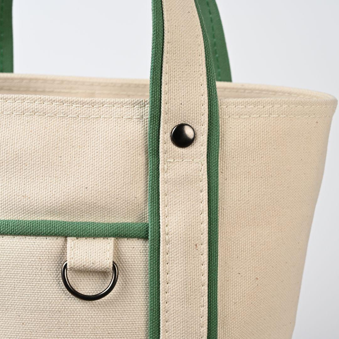 [おかばのゆめ]8号/11号×倉敷帆布×8番糸 丸底トートバッグM