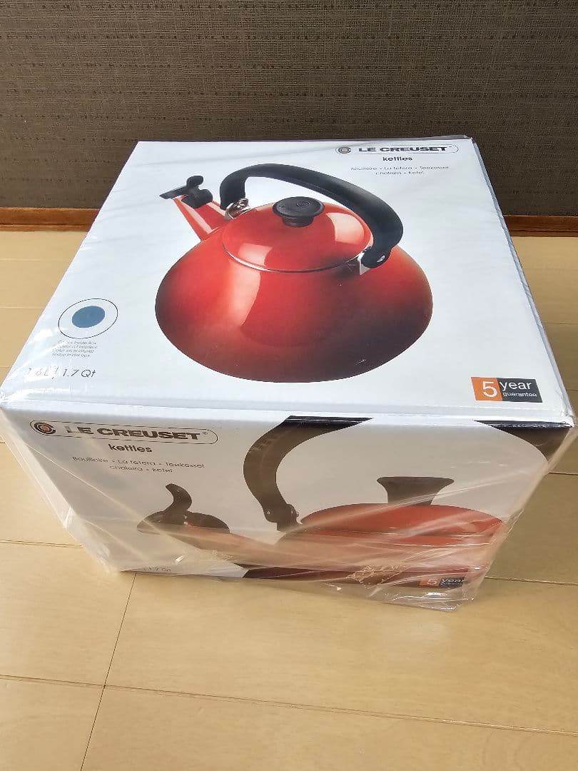 新品】ル・クルーゼ コーンケトル 1.6L マリンブルー IH対応 笛吹 やかん