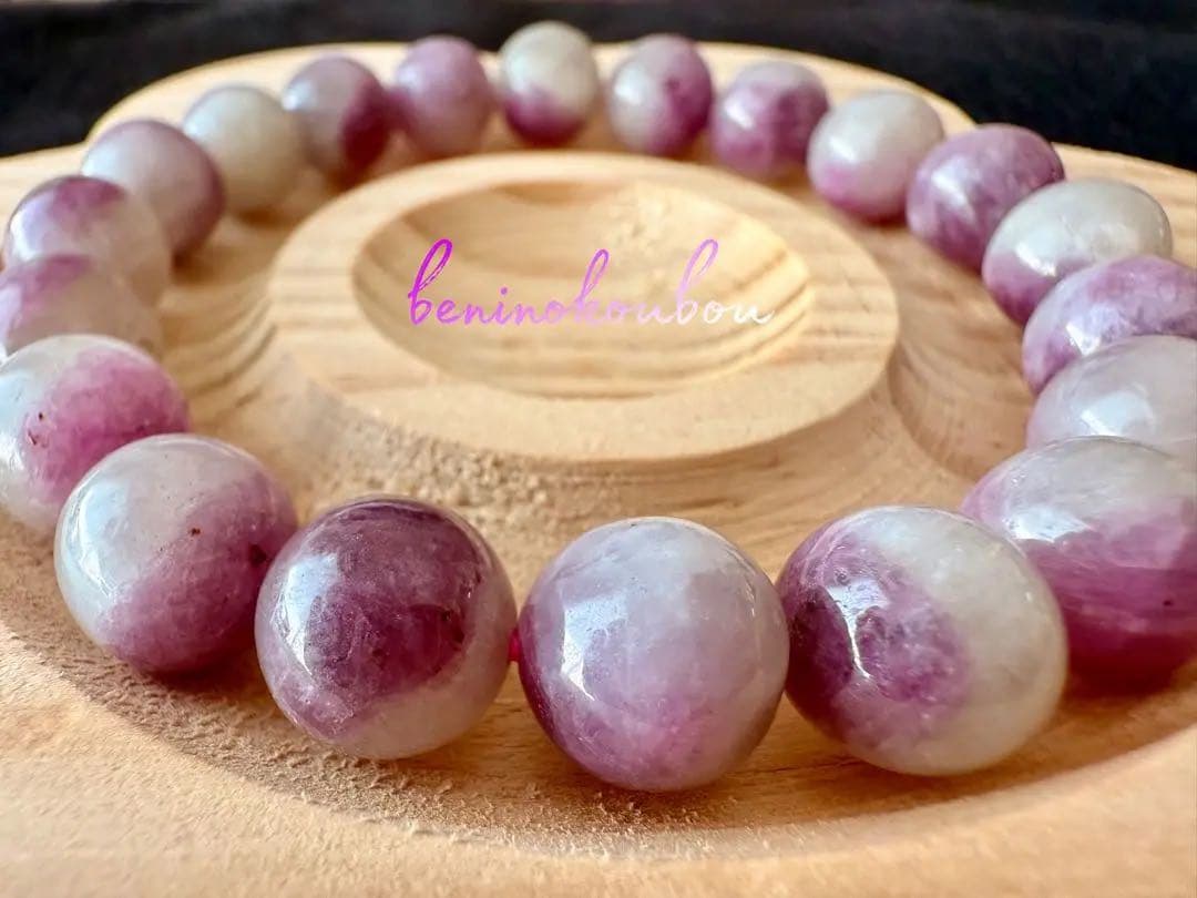 【希少石・一点物】南アフリカ産 ルビーインシリカ ブレスレット 10mm