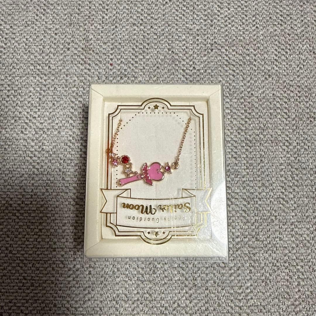 ハート型チャーム ピンクネックレス