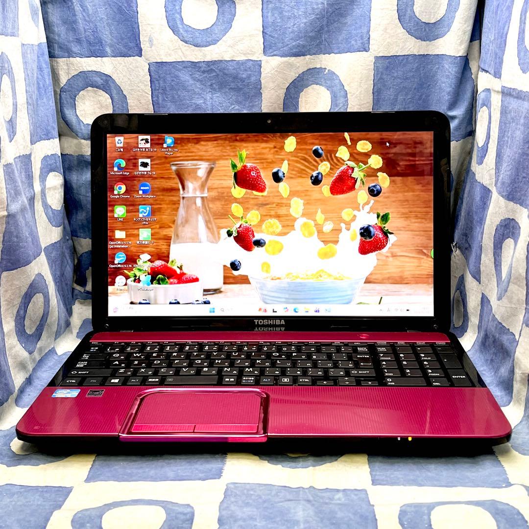 綺麗ブルーレイ♪快適SSD☆i5☆可愛いピンクノートPC♪カメラ付！Win11