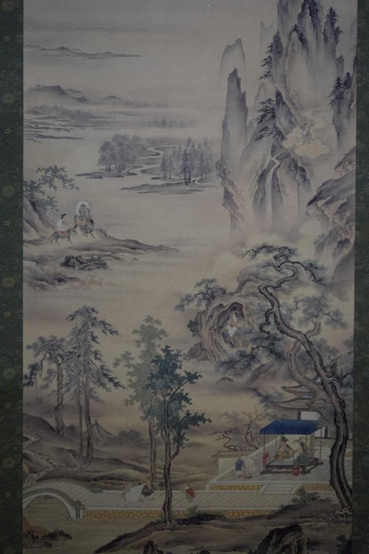 複製/橋本雅邦/七福神図/工芸/布袋屋掛軸HE-473