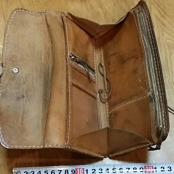 本革 職人玉子さんオリジナル品 15年弱使用 長財布 送料込み