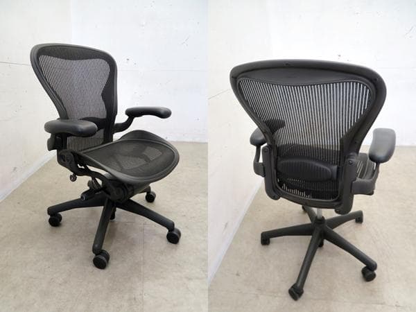 美品■ハーマンミラーアーロンチェア■スタンダード■Bタイプ■ランバーサポート