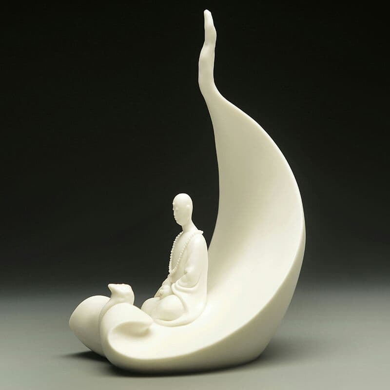 彫刻芸術置物、一葉菩提陶磁器創意装飾品